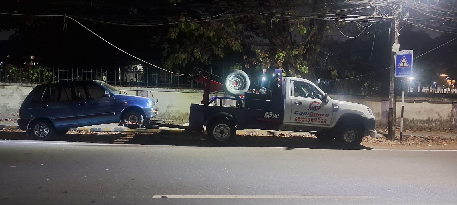 Recovery Van in Edappally towing a car - Towing Service in Edappally